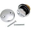 Brass/Chrome Tip Toe Bathtub Drain Conversion Kit With Bracket