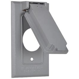 Weatherproof  Vertical Flip Cover, Single Gang, Gray