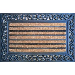 Doormat, Scrolled Edge, 18 x 30-In.