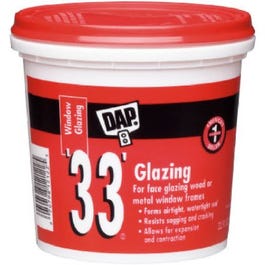 33' Window Glazing Compound, White, 1/2-Pt.