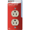 Standard Duplex Receptacle, 15-Amp, 125-Volt, Ivory