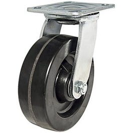 Swivel Plate Caster, Phenolic Wheel, 6-In.