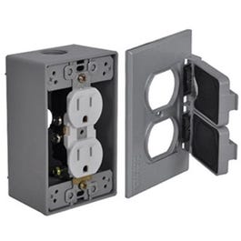 Gray Duplex Outlet Kit