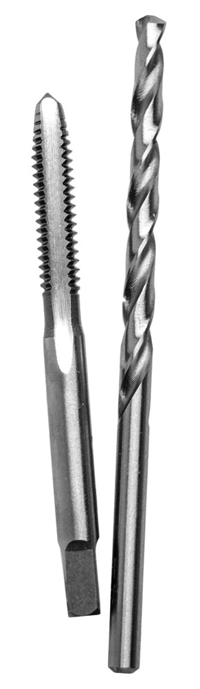 Century Drill And Tool Carbon Steel Plug Tap 10-24 And #25 Wire Gauge Drill Bit Combo Pack (10-24 Tap and #25  Drill)