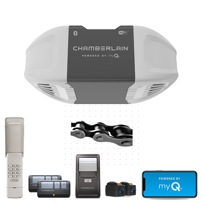 Chamberlain C2405 1/2 HP Chain Drive Smart Garage Door Opener