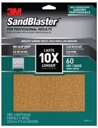 SANDPAPER 9 X 11 4PK 320 GRT SANDBLSTR