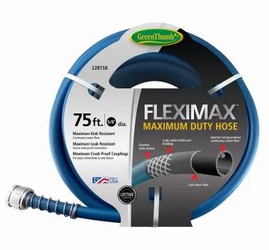 Green Thumb FLEXIMAX Garden Hose Max Duty (5/8-In. x 75-Ft.)