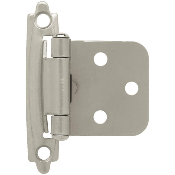 Liberty Satin Nickel Self-Closing Overlay Hinge (10-Pack)