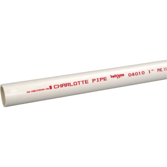 Charlotte Pipe 1 In. x 10 Ft.Cold Water Schedule 40 PVC Pressure Pipe