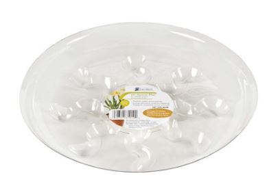 Midwest Air Technologies Inc. Heavy Duty Clear Plastic Plant Saucer (10-inch)