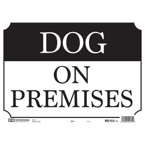 HY-KO Dog on Premises Sign 10