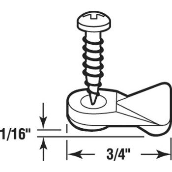 PrimeLine/SlideCo T 8732 T8732 Wh Storm Door Panel Clip