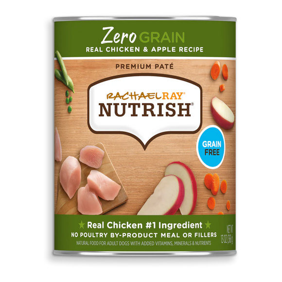 Rachael Ray® Nutrish® Premium Paté Zero Grain Real Chicken & Apple Recipe Wet Dog Food (13 Oz)