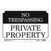 Hy-ko Products No Trespassing Aluminum Sign, 9.25 In X 14 In