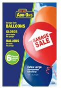 Hy-Ko  Vinyl Multicolor English Garage Sale Balloon