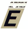 Hillman Adhesive Angle-Cut Letter E Black and Gold (1-1/2)
