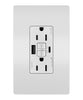 Legrand Pass & Seymour radiant® GFCI USB Outlet with SafeLock® Protection, Type A/C, 15A, Tamper-Resistant, White C4