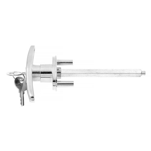 Prime Line Diecast Keyed T-Handle, 5/16 In. x 4-5/8 In. Square Shaft, Chrome Finish
