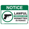 Hillman Aluminum Conceal/Carry Allowed Sign (10 x 14)
