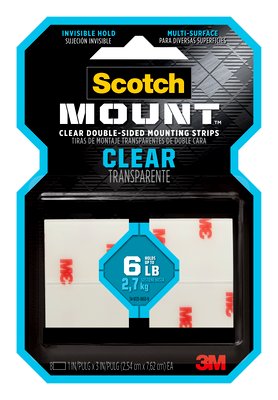 3M Scotch-Mount™ Clear Double-Sided Mounting Strips 1 x 125 (1 x 125)