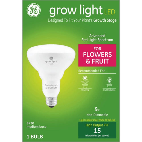 GE Grow Light LED Bulb Flowers & Fruit (9 Watt)